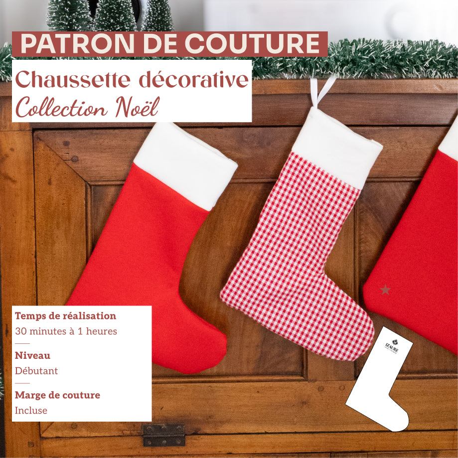 Chaussette de Noël décorative