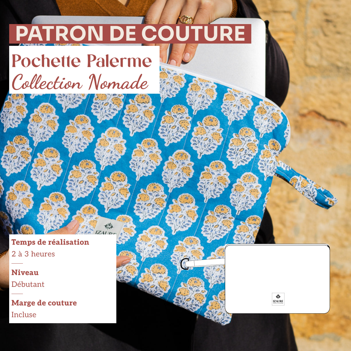 Pochette Palerme, patron de couture