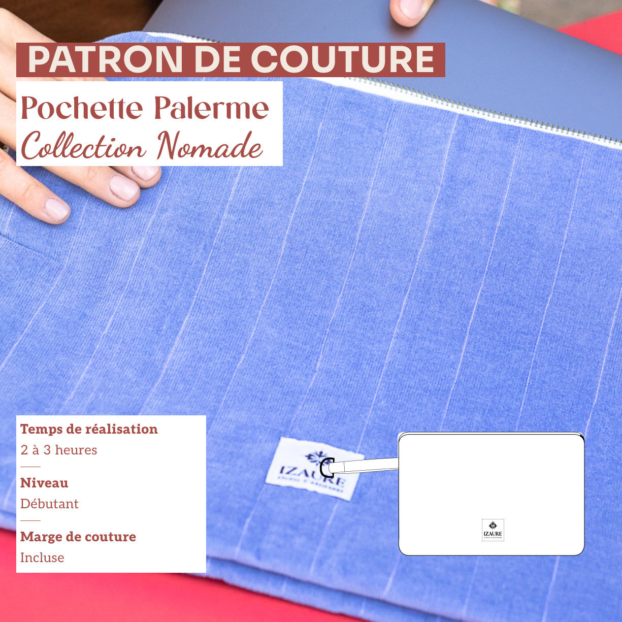 Pochette Palerme, patron de couture